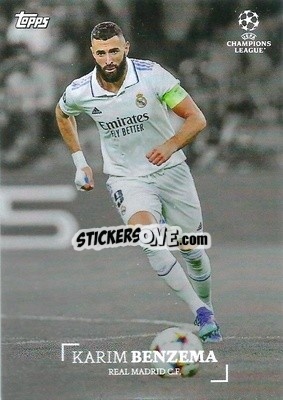 Sticker Karim Benzema - Simplicidad UEFA Club Competitions 2022-2023
 n. 22 - Topps