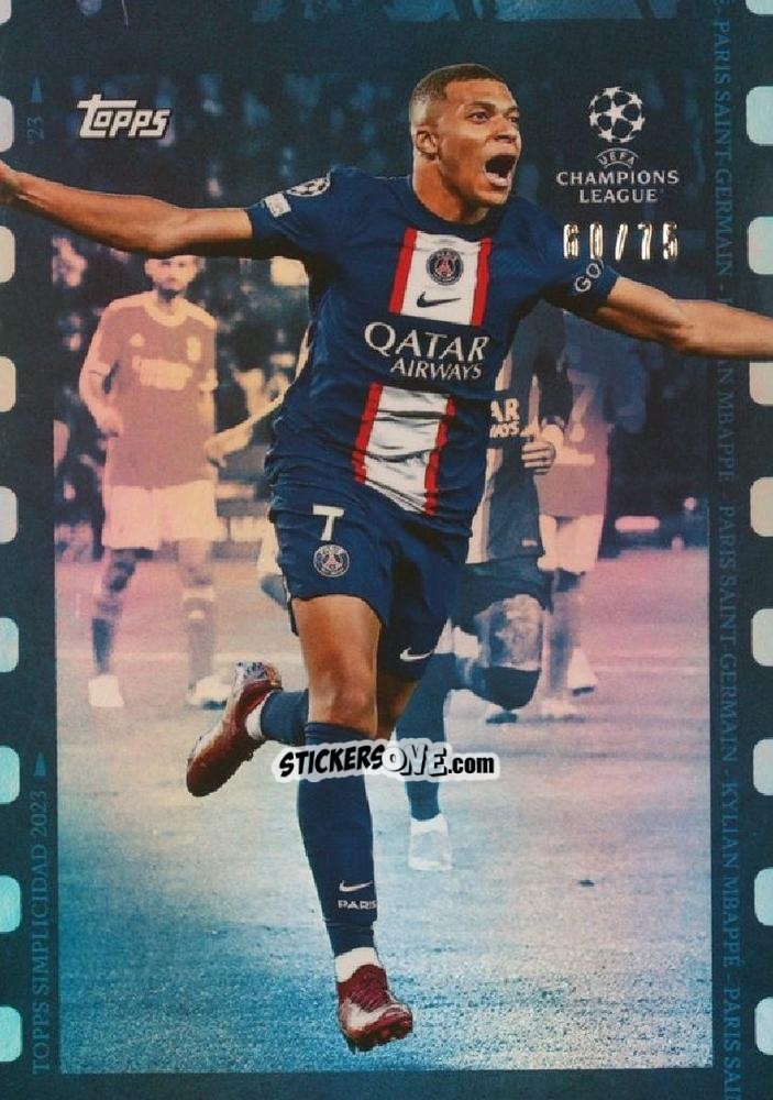Cromo Kylian Mbappe - Simplicidad UEFA Club Competitions 2022-2023
 n. 47b - Topps