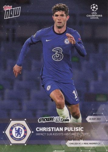 Figurina Christian Pulisic - Now UEFA Champions League 2020-2021
 n. 76 - Topps