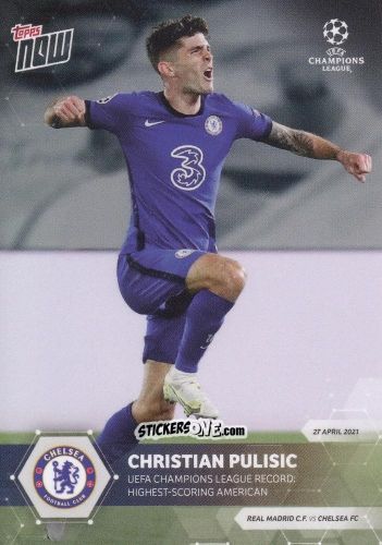 Figurina Christian Pulisic - Now UEFA Champions League 2020-2021
 n. 66 - Topps