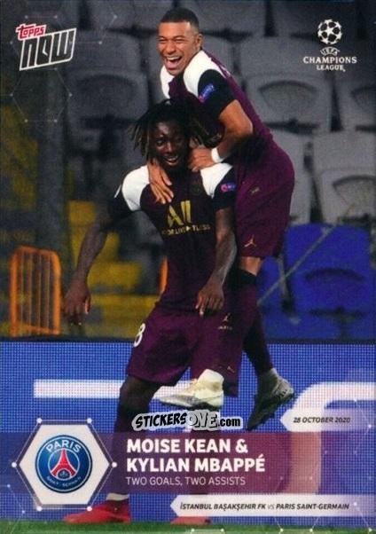 Sticker Moise Kean / Kylian Mbappe - Now UEFA Champions League 2020-2021
 n. 15 - Topps