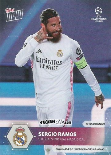 Cromo Sergio Ramos - Now UEFA Champions League 2020-2021
 n. 19 - Topps