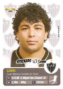 Sticker Luan - Campeonato Brasileiro 2013 n. 15 - Panini