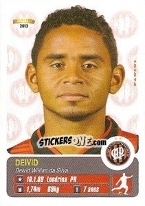 Sticker Deivid - Campeonato Brasileiro 2013 n. 22 - Panini