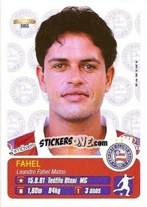 Sticker Fahel - Campeonato Brasileiro 2013 - Panini