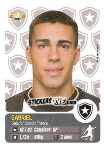 Sticker Gabriel - Campeonato Brasileiro 2013 - Panini