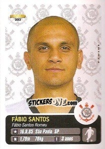 Cromo Fábio Santos - Campeonato Brasileiro 2013 n. 71 - Panini