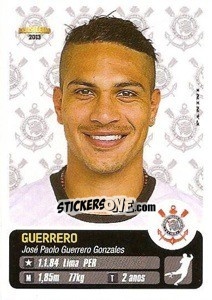 Cromo Paolo Guerrero - Campeonato Brasileiro 2013 - Panini