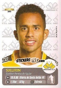 Sticker Sueliton - Campeonato Brasileiro 2013 - Panini