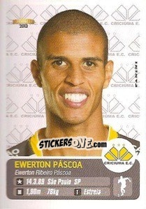 Sticker Ewerton Páscoa - Campeonato Brasileiro 2013 n. 100 - Panini