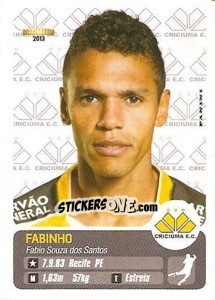 Sticker Fabinho - Campeonato Brasileiro 2013 - Panini