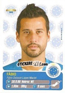 Sticker Fábio - Campeonato Brasileiro 2013 - Panini