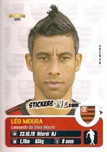 Sticker Léo Moura - Campeonato Brasileiro 2013 - Panini