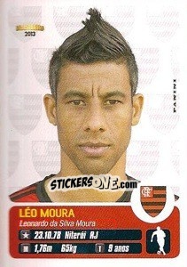 Cromo Léo Moura - Campeonato Brasileiro 2013 n. 132 - Panini