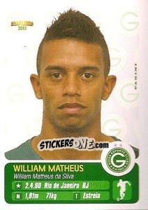 Cromo William Matheus - Campeonato Brasileiro 2013 n. 167 - Panini