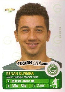 Cromo Renan Oliveira - Campeonato Brasileiro 2013 n. 171 - Panini