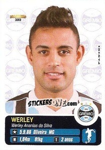 Sticker Werley - Campeonato Brasileiro 2013 - Panini