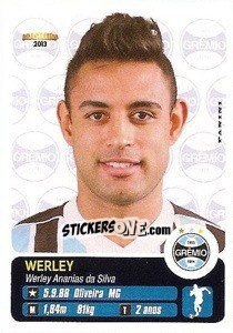 Sticker Werley - Campeonato Brasileiro 2013 n. 182 - Panini