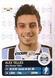 Sticker Alex Telles - Campeonato Brasileiro 2013 - Panini