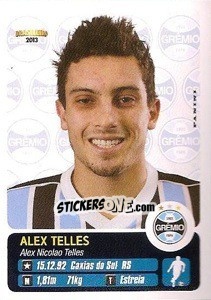Sticker Alex Telles - Campeonato Brasileiro 2013 n. 183 - Panini