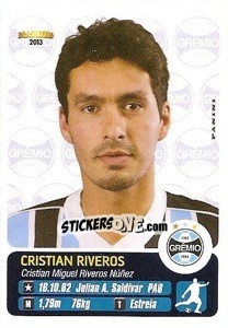Sticker Cristian Riveros - Campeonato Brasileiro 2013 n. 185 - Panini