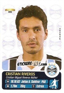 Cromo Cristian Riveros - Campeonato Brasileiro 2013 - Panini