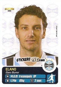Sticker Elano - Campeonato Brasileiro 2013 n. 186 - Panini