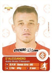 Sticker Andres D'Alessandro - Campeonato Brasileiro 2013 - Panini