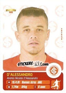Sticker Andres D'Alessandro - Campeonato Brasileiro 2013 n. 201 - Panini