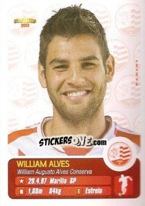 Sticker William Alves - Campeonato Brasileiro 2013 - Panini