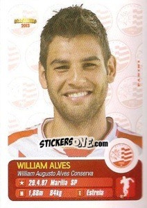 Figurina William Alves - Campeonato Brasileiro 2013 - Panini