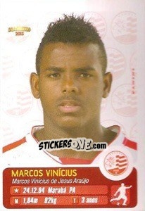 Sticker Marcos Vinícius - Campeonato Brasileiro 2013 - Panini