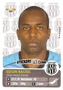 Figurina Edson Bastos - Campeonato Brasileiro 2013 - Panini