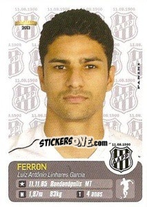 Sticker Ferron - Campeonato Brasileiro 2013 - Panini