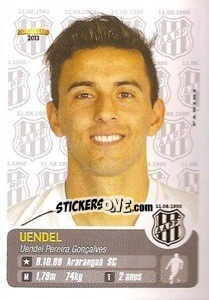 Sticker Uendel - Campeonato Brasileiro 2013 - Panini