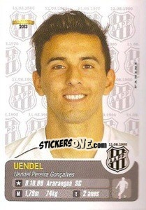 Cromo Uendel - Campeonato Brasileiro 2013 - Panini