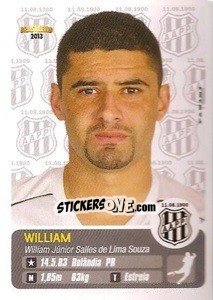 Sticker William - Campeonato Brasileiro 2013 - Panini