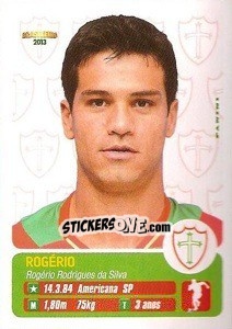 Sticker Rogério - Campeonato Brasileiro 2013 - Panini