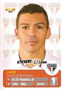 Sticker Lúcio - Campeonato Brasileiro 2013 - Panini