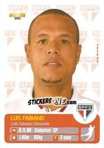 Figurina Luis Fabiano - Campeonato Brasileiro 2013 - Panini