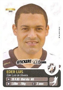 Sticker Eder Luis - Campeonato Brasileiro 2013 n. 302 - Panini