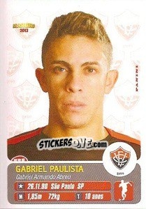 Cromo Gabriel Paulista - Campeonato Brasileiro 2013 - Panini