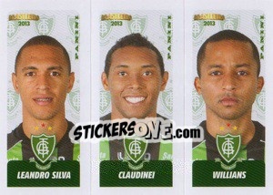Sticker L.Silva / Claudinei / Willians - Campeonato Brasileiro 2013 n. 327 - Panini