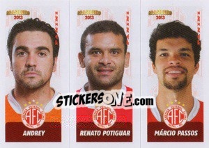 Sticker Andrey / R.Potiguar / M.Passos - Campeonato Brasileiro 2013 n. 334 - Panini