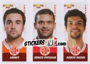 Sticker Andrey / R.Potiguar / M.Passos - Campeonato Brasileiro 2013 - Panini