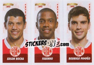 Cromo E.Rocha / Fabinho / R.Pimpão - Campeonato Brasileiro 2013 - Panini