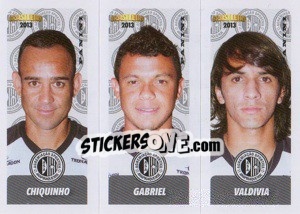 Sticker Chiquinho / Gabriel / Valdivia - Campeonato Brasileiro 2013 - Panini