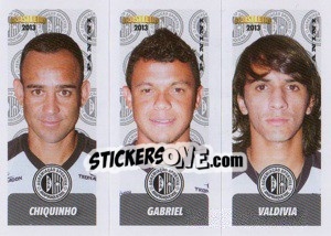 Cromo Chiquinho / Gabriel / Valdivia - Campeonato Brasileiro 2013 - Panini