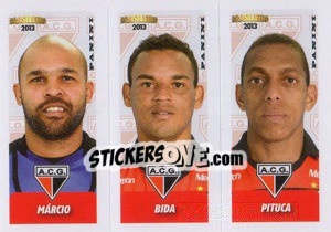 Sticker Márcio / Bida / Pituca - Campeonato Brasileiro 2013 n. 346 - Panini