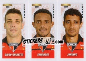 Sticker D.Giaretta / Ernandes / Juninho - Campeonato Brasileiro 2013 n. 348 - Panini